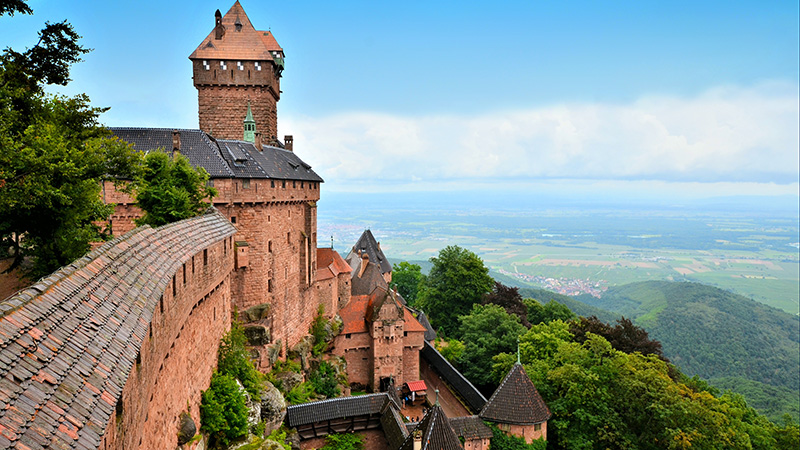 Utflykt till Koenigsbourg och Riquewihr